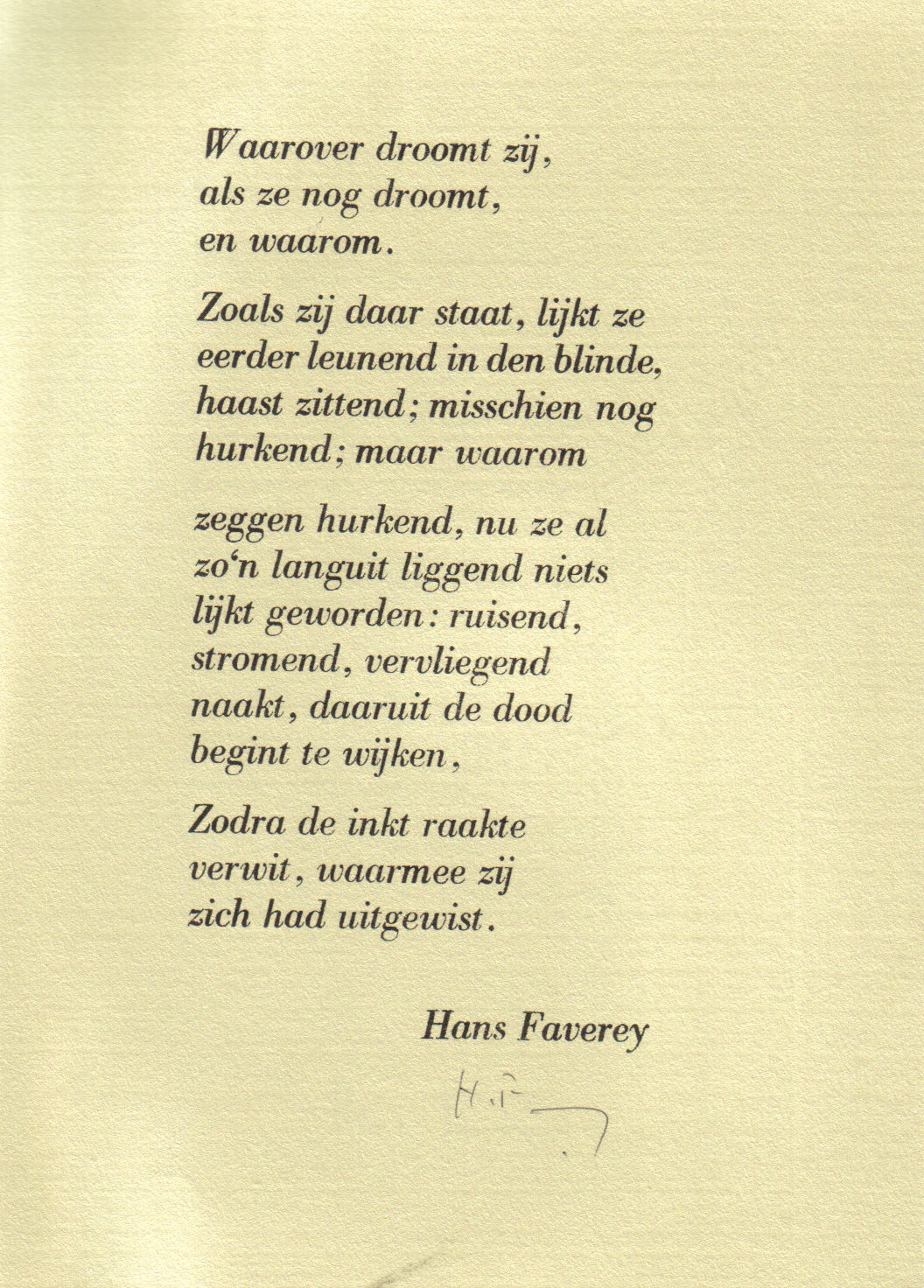 Wonderlijk Verzamelde gedichten van Hans Faverey nu volledig BR-01
